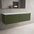 Scanalato Double Drawer Countertop Vanity Unit - Seaweed 1400mm