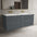 Scanalato Four Drawer Vanity Unit With Beyondstone Double Basin - Slate Grey 1400mm