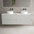 Scanalato Four Drawer Countertop Vanity Unit - Soft Grey 1600mm