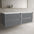 Scanalato Four Drawer Countertop Vanity Unit - Dove Grey 1600mm