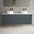 Scanalato Four Drawer Countertop Vanity Unit - Slate Grey 1600mm