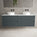 Scanalato Four Drawer Countertop Vanity Unit - Slate Grey 1600mm