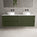 Scanalato Four Drawer Countertop Vanity Unit - Seaweed 1600mm
