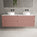 Scanalato Four Drawer Countertop Vanity Unit - Dusky Pink 1600mm