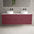 Scanalato Four Drawer Countertop Vanity Unit - Mineral Red 1600mm