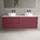 Scanalato Four Drawer Countertop Vanity Unit - Mineral Red 1600mm