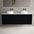 Scanalato Four Drawer Countertop Vanity Unit - Pure Black 1600mm