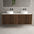 Scanalato Four Drawer Countertop Vanity Unit - Walnut 1600mm