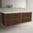 Scanalato Four Drawer Countertop Vanity Unit - Walnut 1600mm