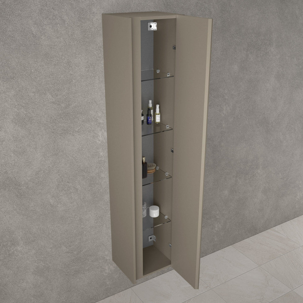Scanalato Tall Wall Cabinet - Soft Taupe 350mm x 1650mm
