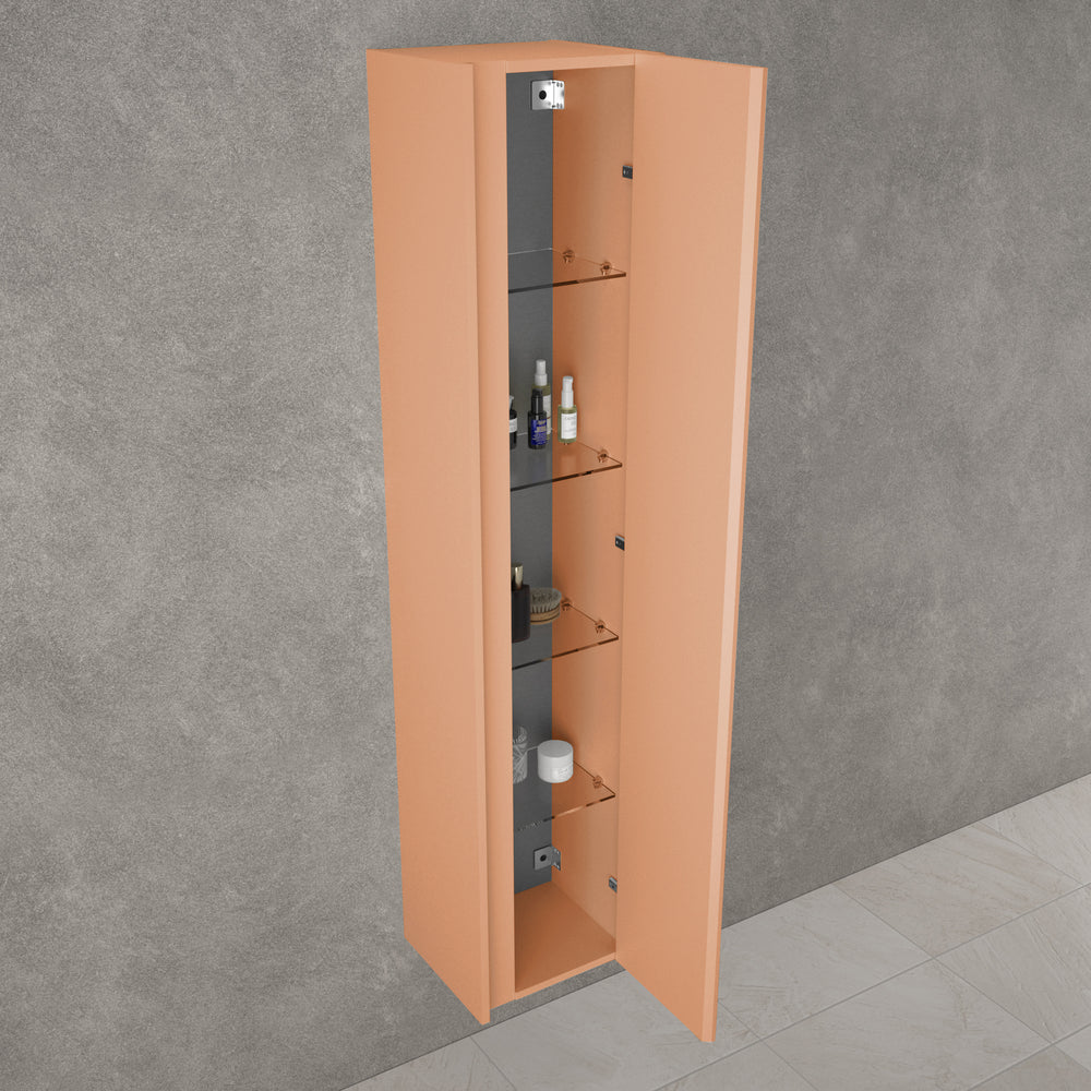 Scanalato Tall Wall Cabinet - Peach Fuzz 350mm x 1650mm