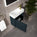 Scanalato Single Door Vanity Unit With Beyondstone Basin - Midnight Blue 450mm