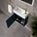 Scanalato Single Door Vanity Unit With Beyondstone Basin - Midnight Blue 450mm