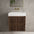 Scanalato Double Drawer Vanity Unit  With Beyondstone BLOC Basin - Walnut 600mm