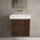 Scanalato Double Drawer Vanity Unit  With Beyondstone BLOC Basin - Walnut 600mm