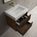 Scanalato Double Drawer Vanity Unit  With Beyondstone BLOC Basin - Walnut 600mm