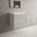 Scanalato Double Drawer Countertop Vanity Unit - Soft Grey 600mm