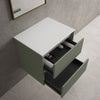 Scanalato Double Drawer Countertop Vanity Unit - Pistachio 600mm image