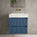 Scanalato Double Drawer Vanity Unit  With Beyondstone BLOC Basin - Soft Blue 600mm