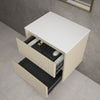 Scanalato Double Drawer Countertop Vanity Unit - Cashmere 600mm image