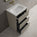 Scanalato Three Drawer Floor Standing Vanity Unit With Beyondstone Basin - Soft Taupe 600mm