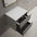Scanalato Double Drawer Countertop Vanity Unit - Rich Taupe 600mm