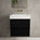 Scanalato Double Drawer Vanity Unit  With Beyondstone BLOC Basin - Pure Black 600mm