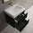 Scanalato Double Drawer Vanity Unit  With Beyondstone BLOC Basin - Pure Black 600mm