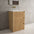Scanalato Three Drawer Floor Standing Vanity Unit With Beyondstone Basin - Oak 600mm