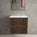 Scanalato Double Drawer Countertop Vanity Unit - Walnut 600mm