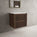 Scanalato Double Drawer Countertop Vanity Unit - Walnut 600mm