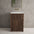 Scanalato Three Drawer Floor Standing Vanity Unit With Beyondstone Basin - Walnut 600mm
