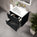 Scanalato Double Drawer Vanity Unit  With Beyondstone Basin - Pure Black 600mm