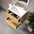 Scanalato Double Drawer Vanity Unit  With Beyondstone Basin - Oak 700mm