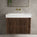 Scanalato Double Drawer Vanity Unit  With Beyondstone BLOC Basin - Walnut 800mm