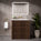 Scanalato Three Drawer Floor Standing Vanity Unit With Beyondstone Basin - Walnut 800mm