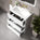Scanalato Three Drawer Floor Standing Vanity Unit With Beyondstone Basin - Pure White 800mm