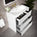 Scanalato Three Drawer Floor Standing Vanity Unit With Beyondstone Basin - Pure White 800mm