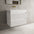 Scanalato Double Drawer Vanity Unit  With Beyondstone BLOC Basin - Pure White 800mm