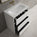 Scanalato Three Drawer Floor Standing Vanity Unit With Beyondstone Basin - Pure White 800mm