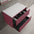 Scanalato Double Drawer Countertop Vanity Unit - Mineral Red 800mm