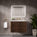 Scanalato Double Drawer Vanity Unit  With Beyondstone Basin - Walnut 800mm