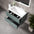 Tasca Two Drawer Vanity Unit  With Beyondstone Basin - Matt Dark Green 800mm