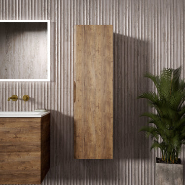 Tasca Tall Wall Cabinet - Oak 350mm x 1200mm