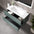 Tasca Two Drawer Vanity Unit  With Beyondstone Basin - Matt Dark Green 1000mm