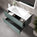 Tasca Two Drawer Vanity Unit  With Beyondstone Basin - Matt Dark Green 1000mm
