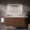 Tasca Four Drawer Vanity Unit With Beyondstone Double Basin - Walnut 1200mm