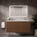 Tasca Four Drawer Vanity Unit With Beyondstone Double Basin - Walnut 1200mm