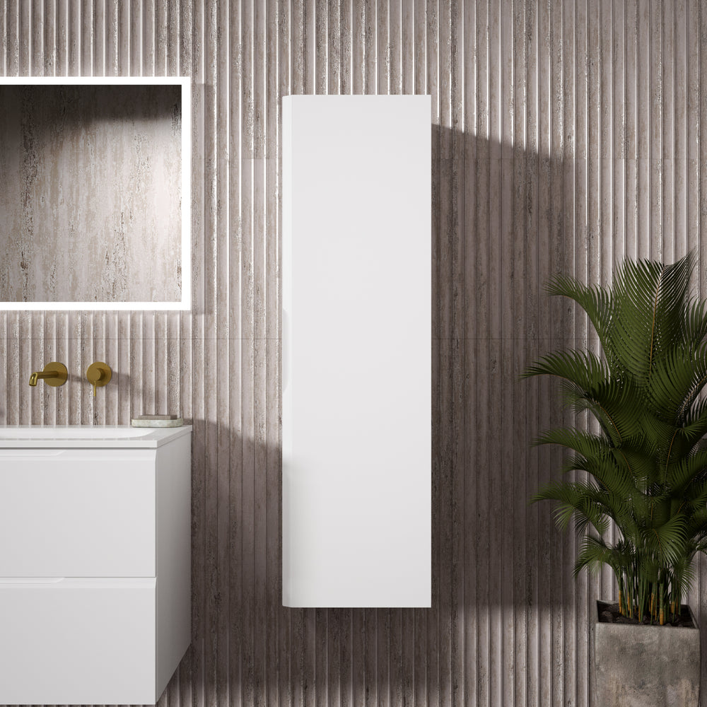 Tasca Tall Wall Cabinet - Matt White 350mm x 1200mm