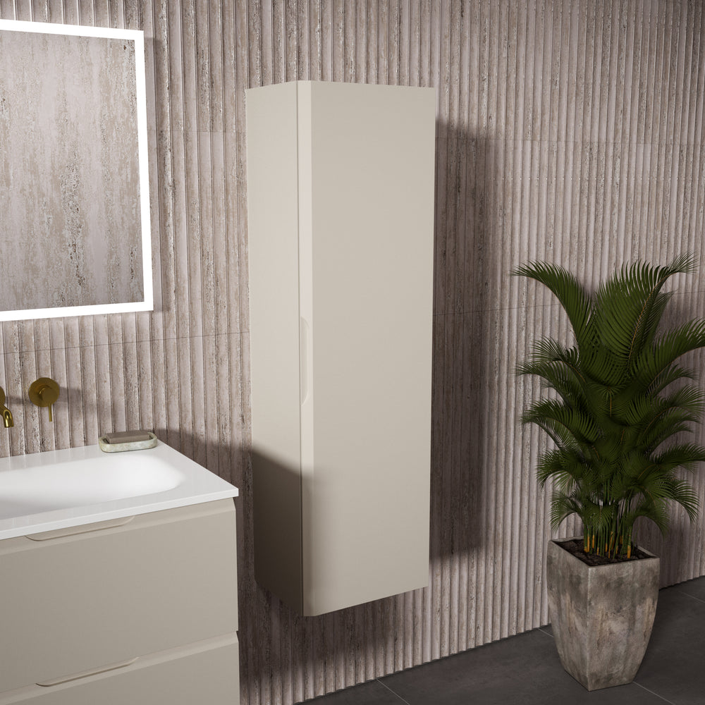 Tasca Tall Wall Cabinet - Matt Cashmere 350mm x 1200mm